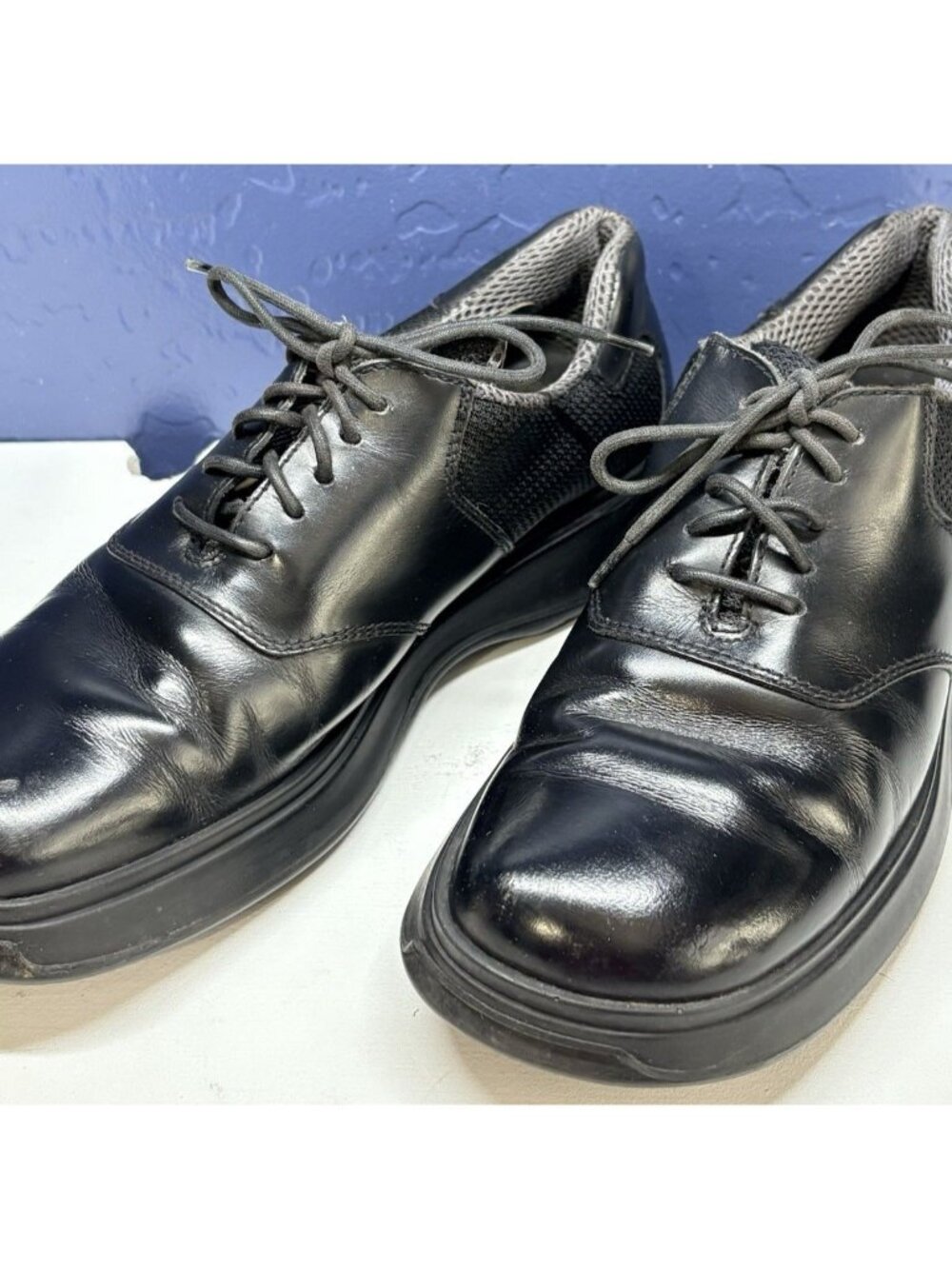 PRADA‎ Men Kids Vibram Lace Up Patent Leather Mesh Shoes Sz 6.5 Black Luxury S-4